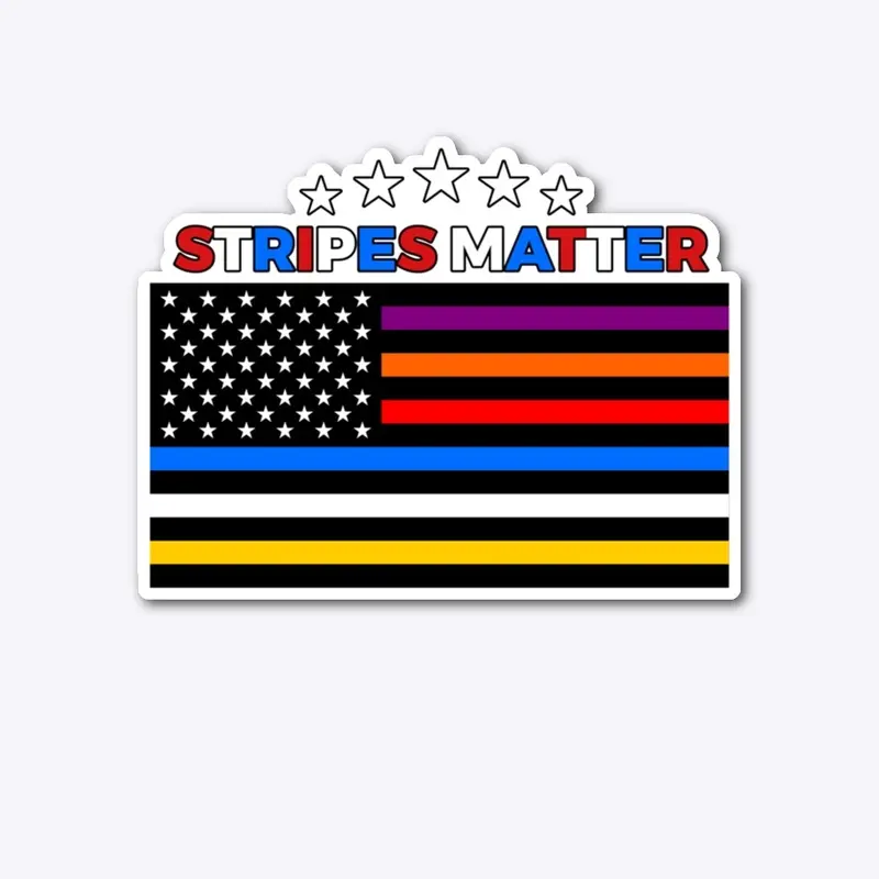 Stripes Matter Bumper Sticker